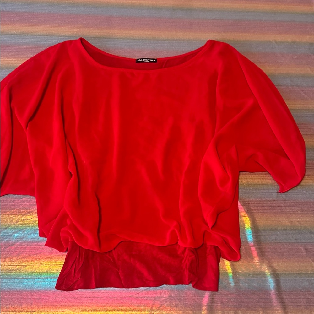 Vibrant Red Blouse